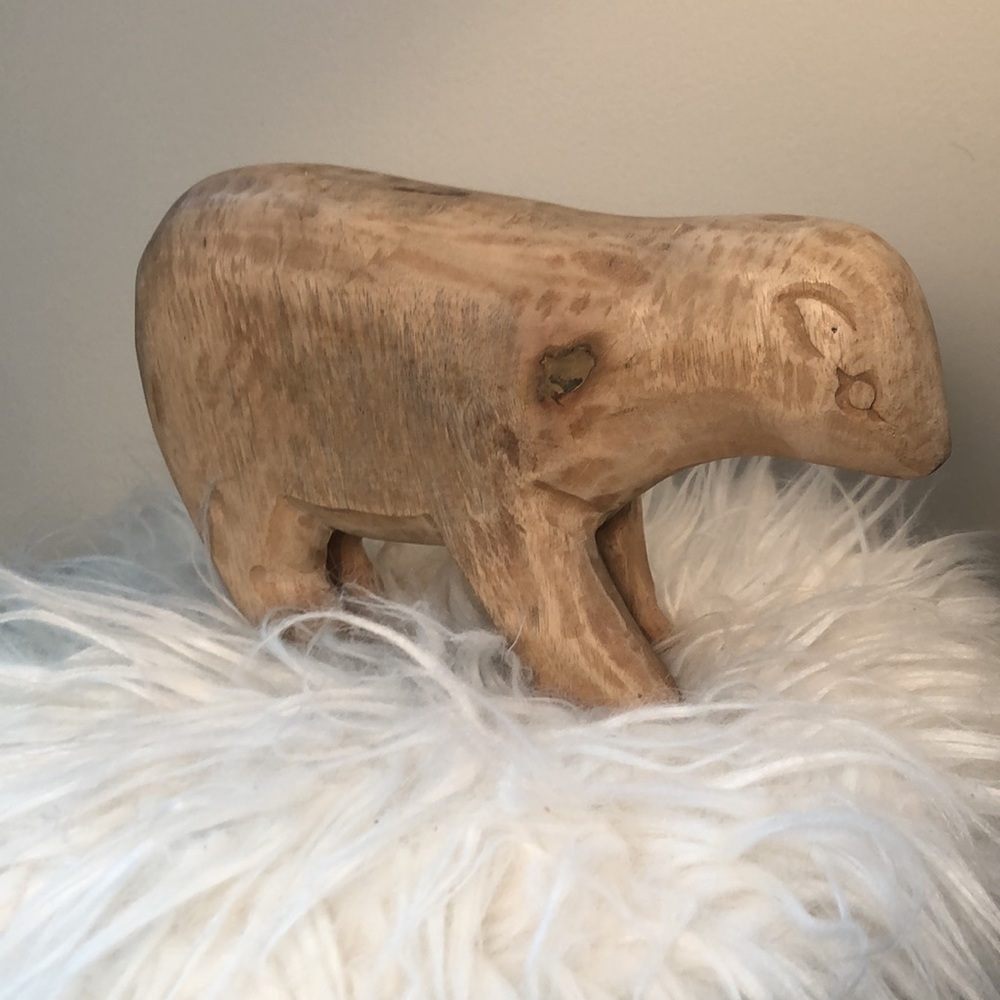 HAND-CARVED BEARS | Wooden Carved Pair of Bears - Picture 3 of 8